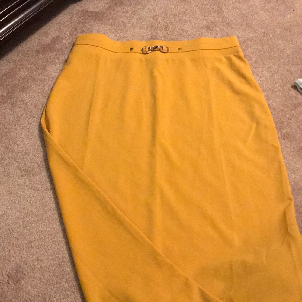 Mustard long maxi skirt